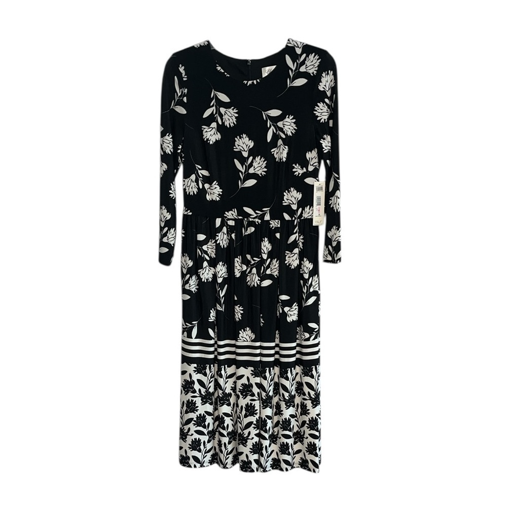 Eliza J Floral Print Fit & Flare Jersey Dress Size 10 NWT - Picture 2 of 11